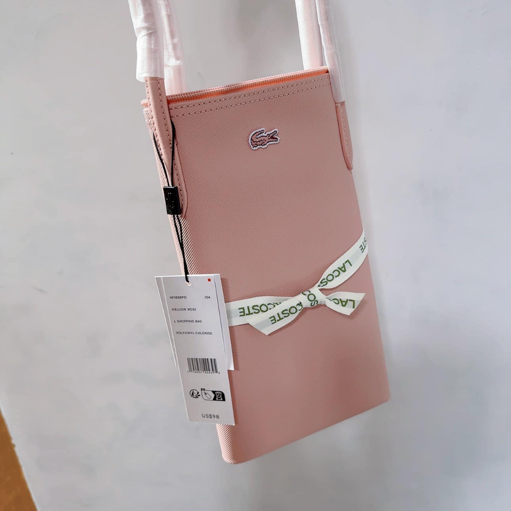 Túi Lacoste Women's L.12.12 Concept Zip Tote Bag - Màu hồng rose