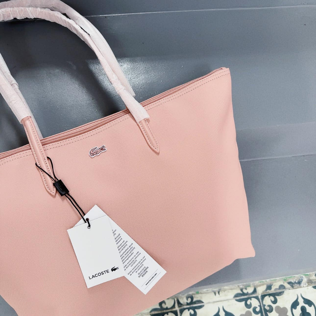 Túi Lacoste Women's L.12.12 Concept Zip Tote Bag - Màu hồng rose