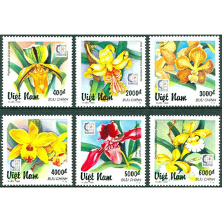 Tem sưu tập Việt Nam MS 717 Hoa Phong Lan 1996 ( 6 tem )