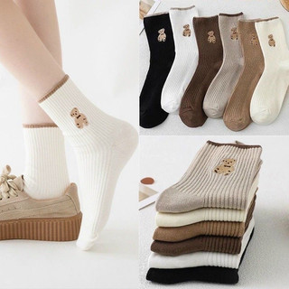 23k/ 5 đôi tất gấu cao cổ hàn quôc