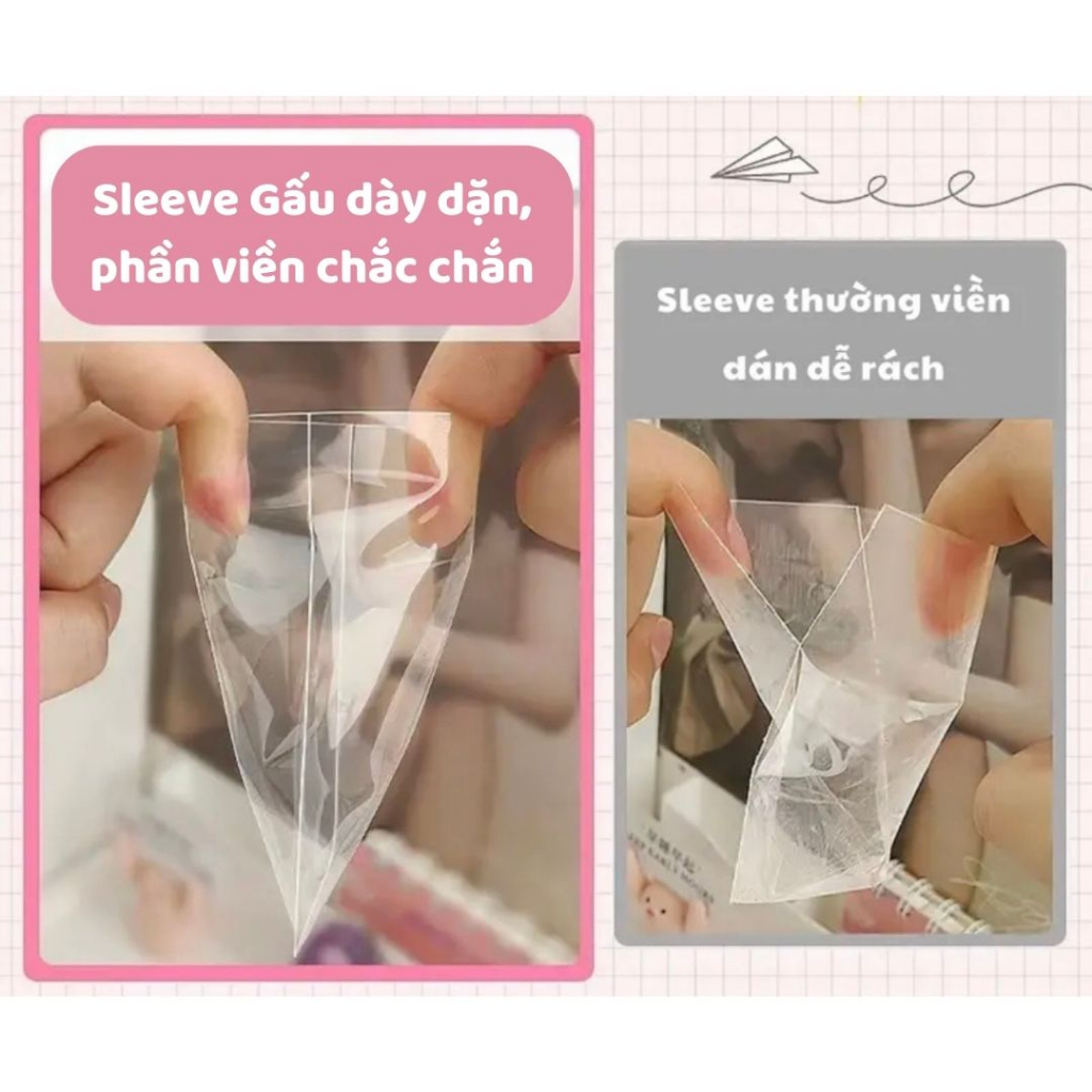 🔥Siêu Dày🔥Set 50 Sleeve Popcorn bọc/đựng các loại thẻ bo góc, mini photocard