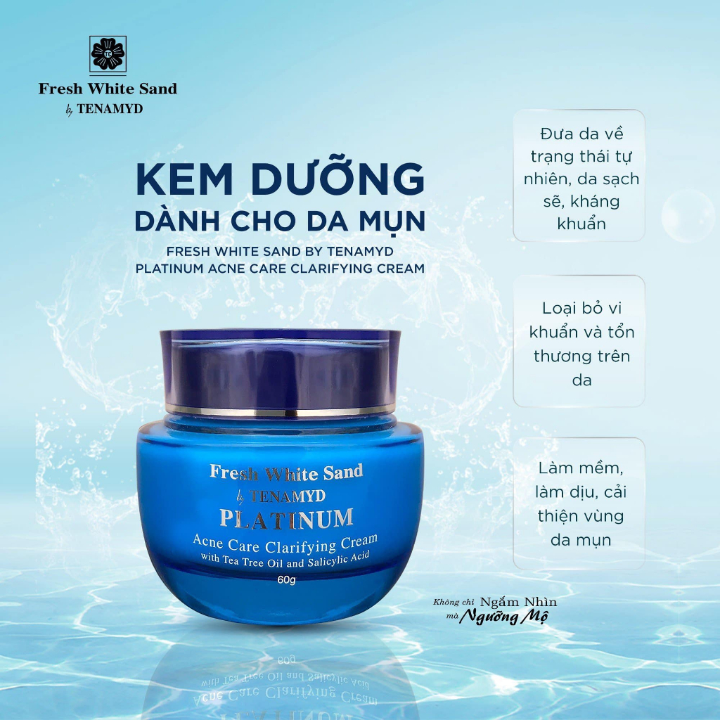 Kem dưỡng dành cho da mụn Tenamyd Platinum Acne Care Clarifying Cream 60g