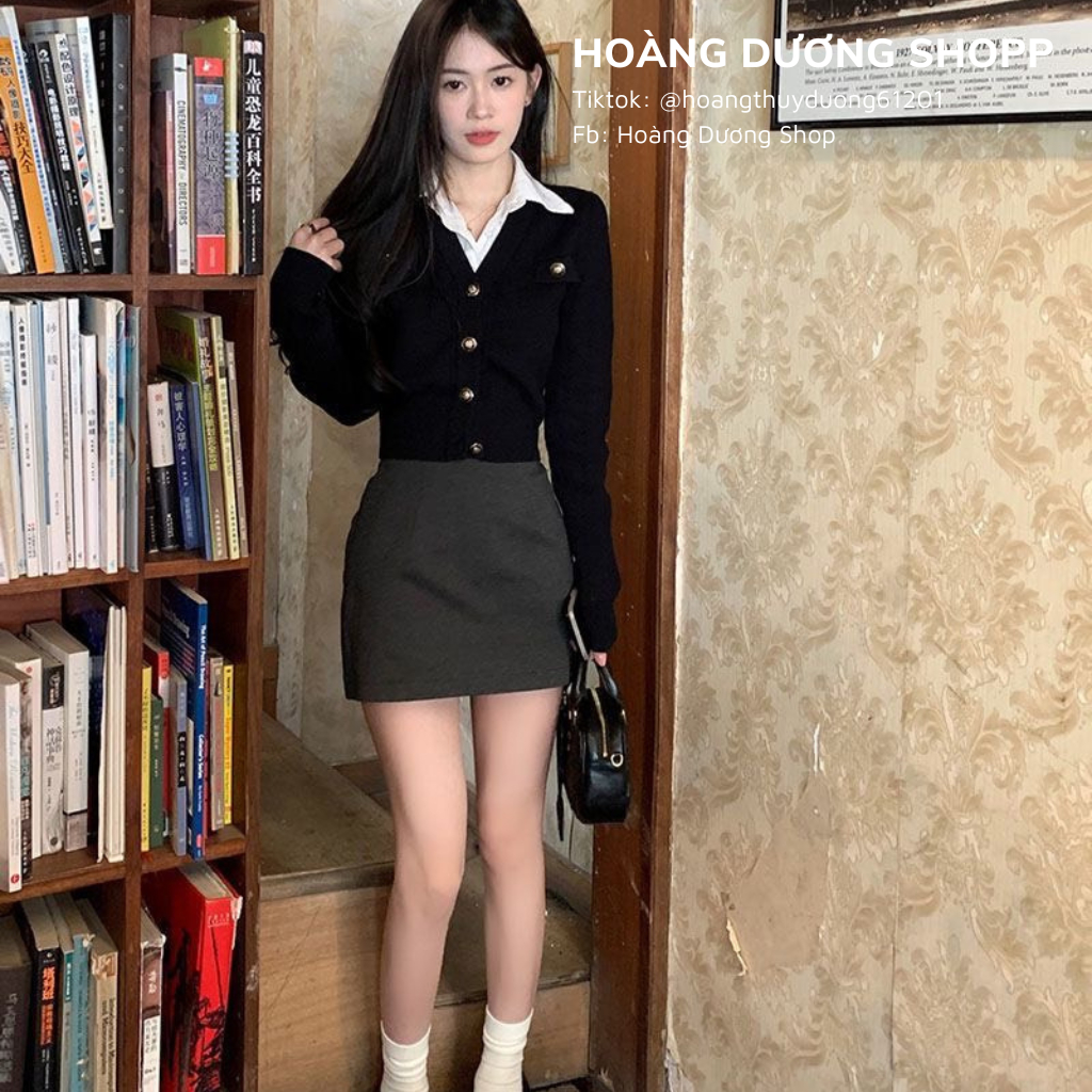 Áo Polo Dệt Kim Tay Dài Phong Cách Hàn Quốc, Áo Polo Cổ Trắng Dáng Ôm Eo Thời Trang Hè Thu Cho Nữ 2023