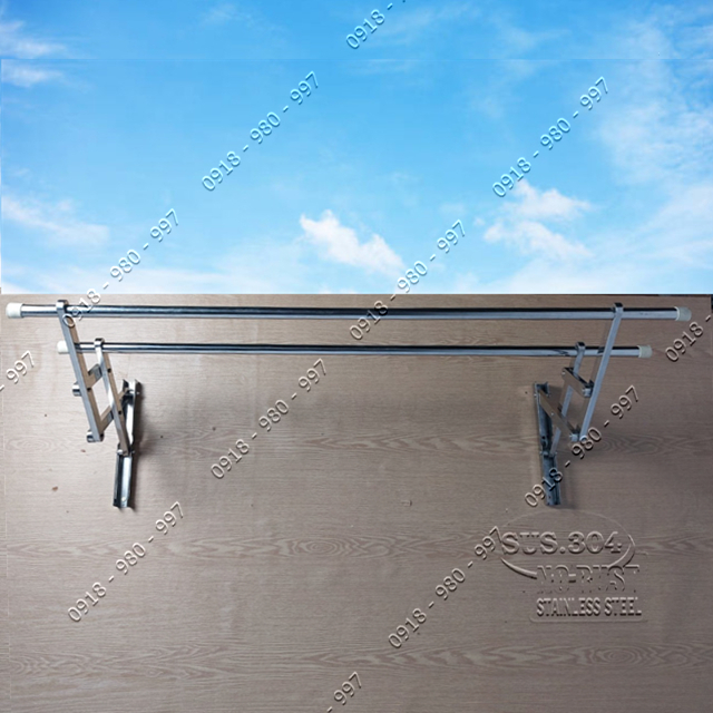 Giàn phơi thông minh xếp gọn, Sào phơi inox 304 dài 2m