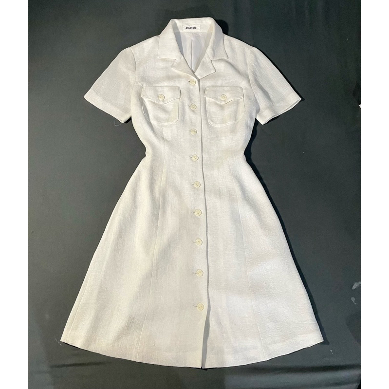đầm cổ vest siêu xinh