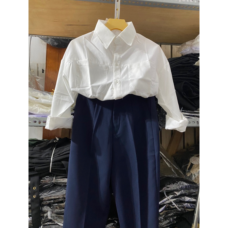 QUẦN TÂY XANH ĐEN HỌC SINH  LƯNG CAO