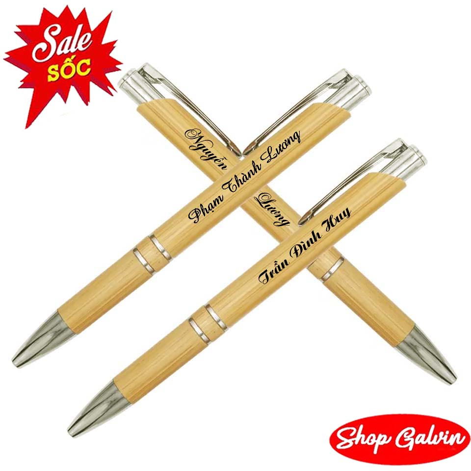 Bút tre 2 hoen, miễn phí khắc tên theo yêu cầu