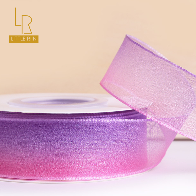 Dây Ruy Băng Voan Pha Màu Độc Lạ, Độc Đáo, Gói Quà, Gói Hộp Bánh, Gói Hoa, Buộc Tóc