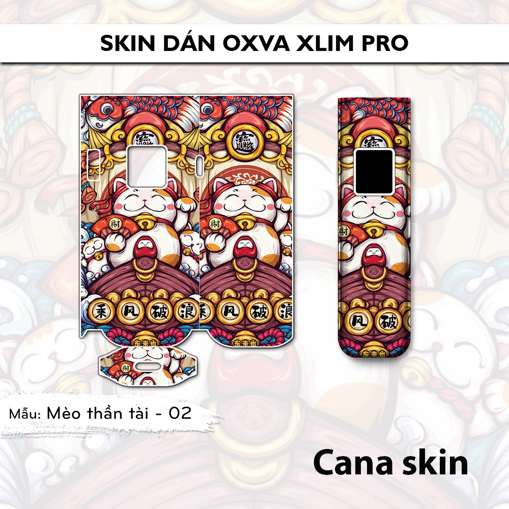 Miếng dán skin cana in hình mèo thần tài dành cho Xlim Pro / Rill X / xlim V1 / Xlim V2 / xlim SE / favostix / feelin...