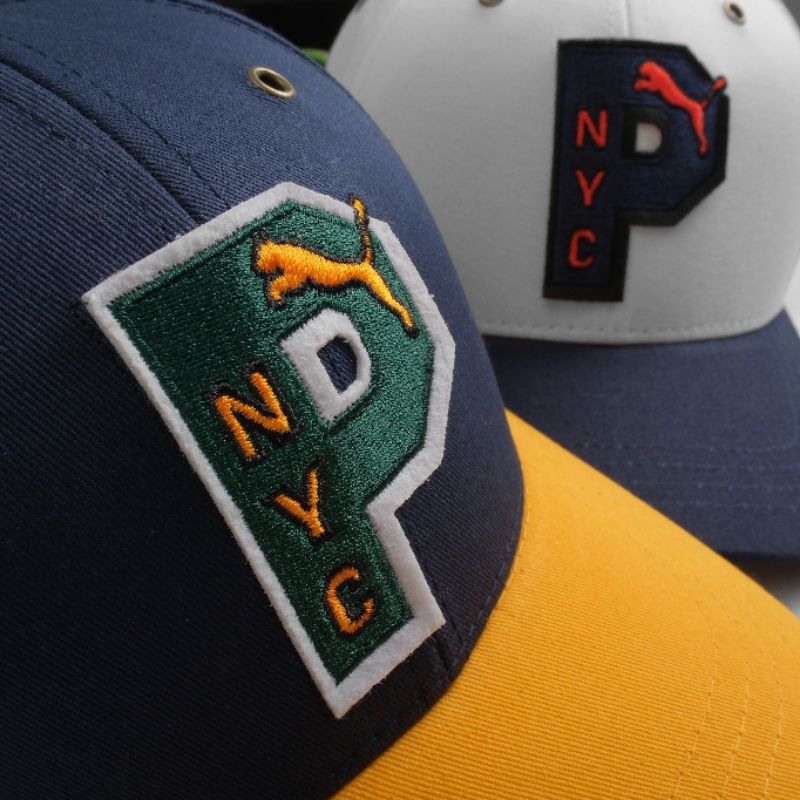 NÓN LƯỠI TRAI  PU MA GOLD, chất kaki viền chỉ ánh kim xịn xò, free size, phom cứng cáp, vải cotton Hàn cao cấp