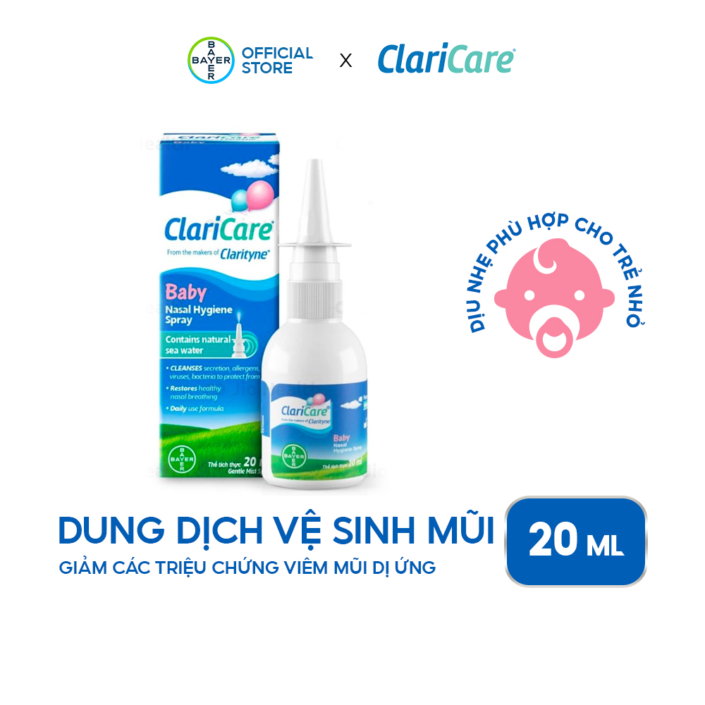 Dung Dịch Vệ Sinh Mũi Trẻ Em Claricare 20ml Nhập Khẩu Pháp