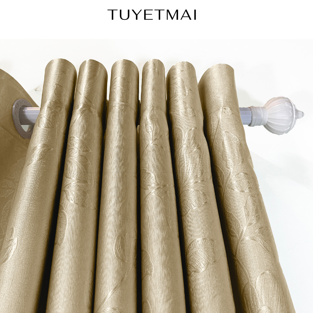 TM01 size lớn - Rèm phòng khách, màn trang trí cửa sổ - Màu vàng nhạt