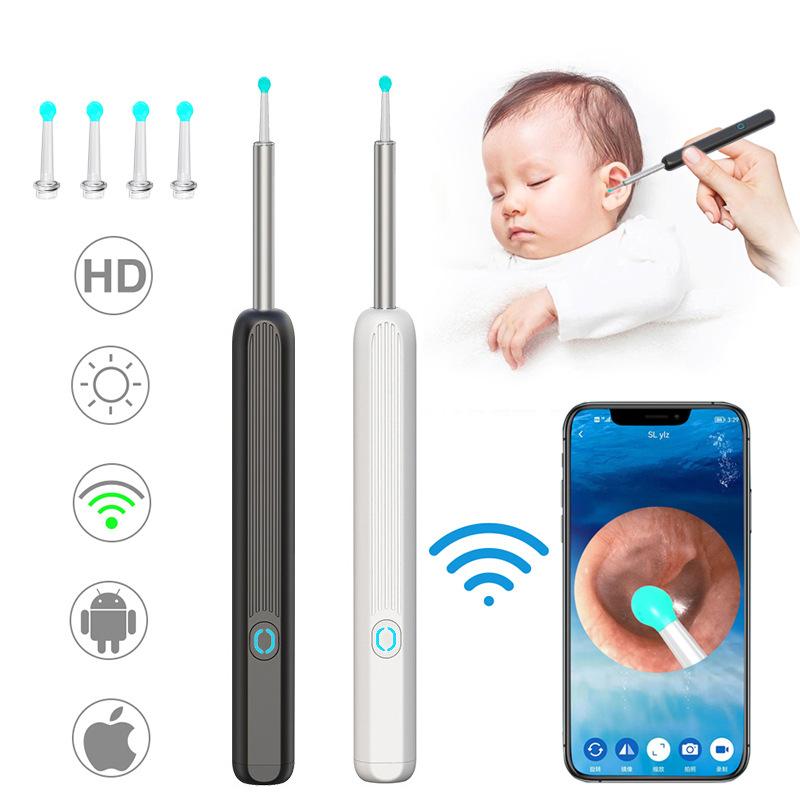 Dụng cụ lấy ráy tai có gắn camera nội soi đa năng JUSUKE hình ảnh sắc nét bảo hành 12 tháng