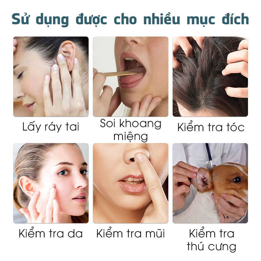 Dụng cụ lấy ráy tai có gắn camera nội soi đa năng JUSUKE hình ảnh sắc nét bảo hành 12 tháng
