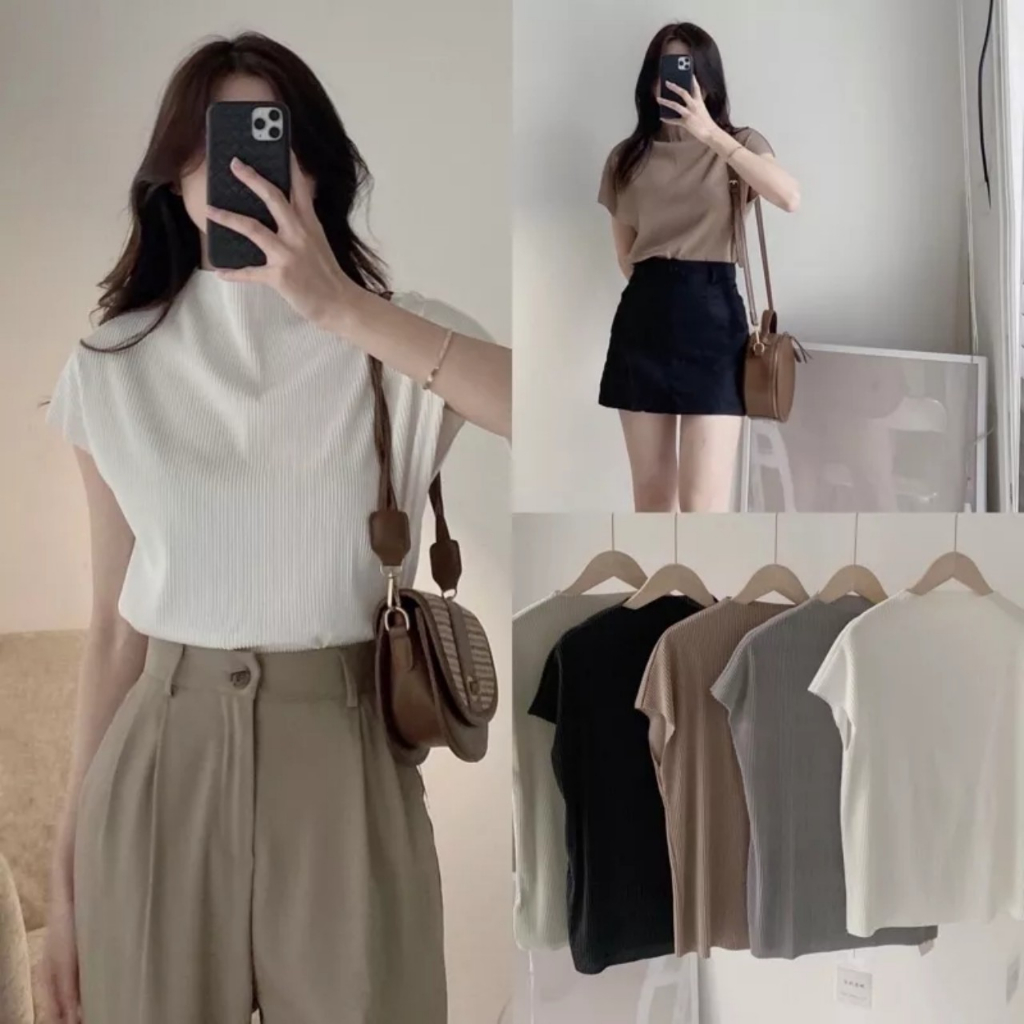 Áo thun tổ ong tay hến cổ tròn cotton dẻo siêu hot mịn mát - MAC boutique | BigBuy360 - bigbuy360.vn