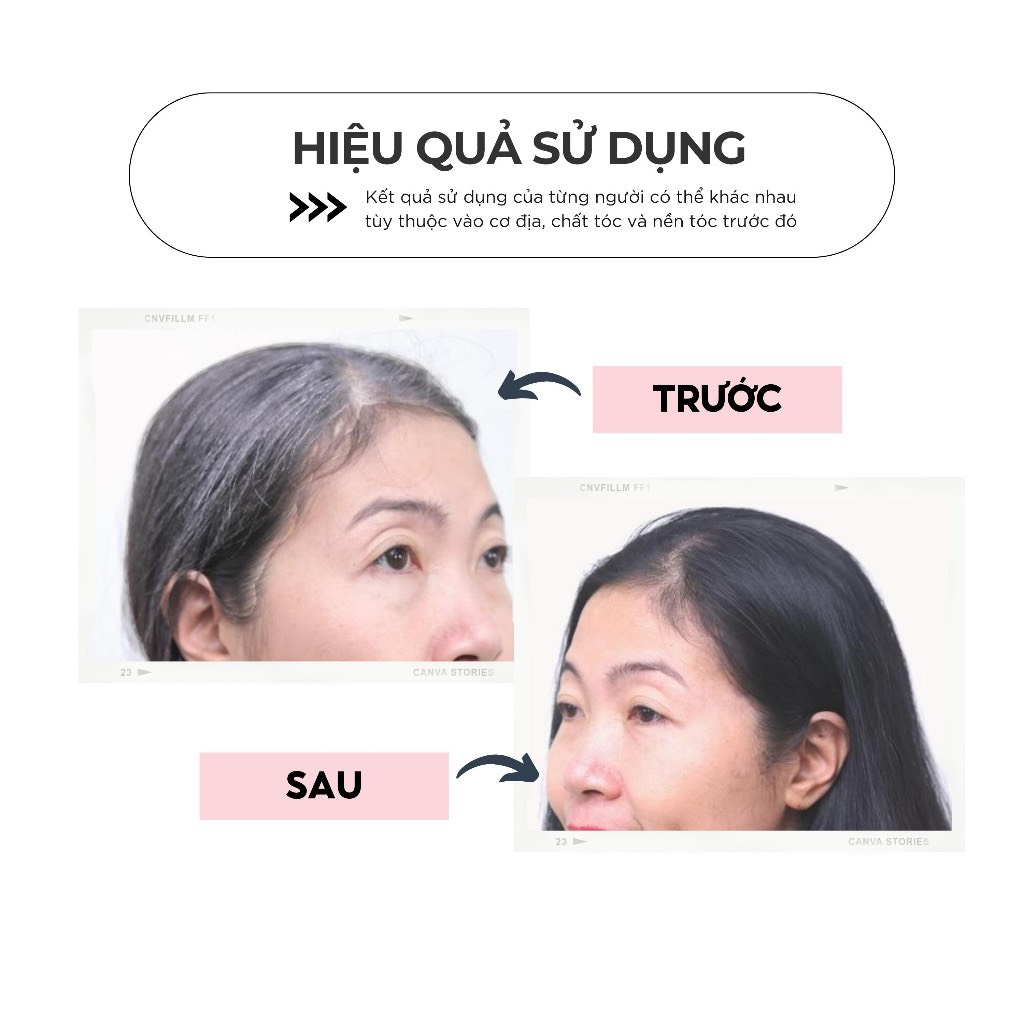 Dầu gội đen tóc 10 GÓI - Phủ bạc tại nhà đen tóc Gội là đen tigi, nhân sâm Hàn Quốc