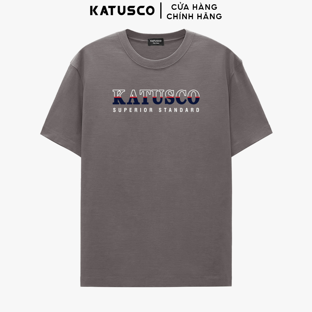 Áo Thun Nam Cổ Tròn KATUSCO Superior Typographic A2284, Cotton 100% 2 Chiều, Form Oversized, Trẻ Trung, Cá Tính