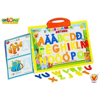 Bảng học chữ cái, số, hình học nam châm Antona | Đồ chơi an toàn Việt Nam