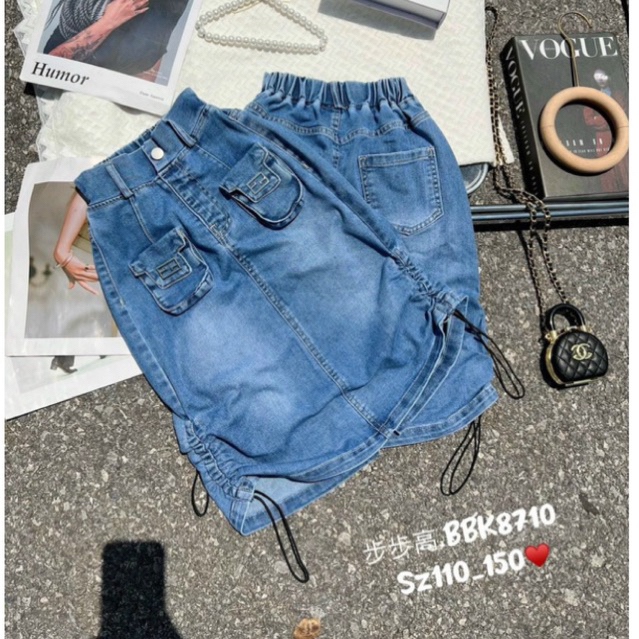 Chân Váy Bò túi hộp sành điệu cho bé gái