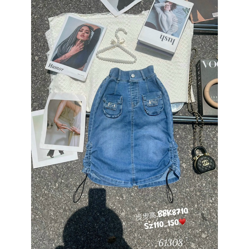 Chân Váy Bò túi hộp sành điệu cho bé gái