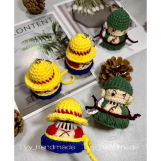Trái cầu len, móc khoá zoro, móc khoá cầu lông, móc khoá len, móc khoá luffy, móc khoá cầu lông len