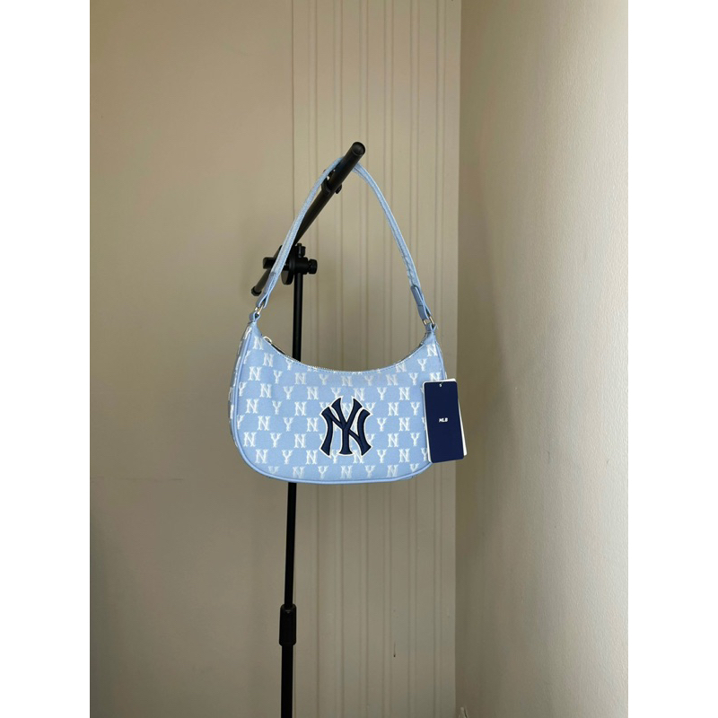 Túi kẹp nách MLB lông/ denim/ monogram có sẵn