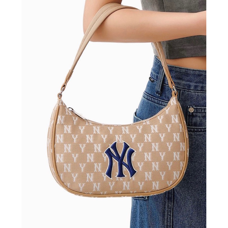Túi kẹp nách MLB lông/ denim/ monogram có sẵn