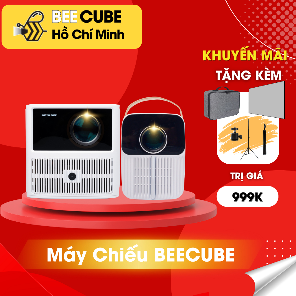 Máy Chiếu Mini BeeCube X2 Max Gen 3 2023 Chính Hãng - Full HD 1080p - Kết Nối Tất Cả Thiết Bị Siêu Tiện Lợi