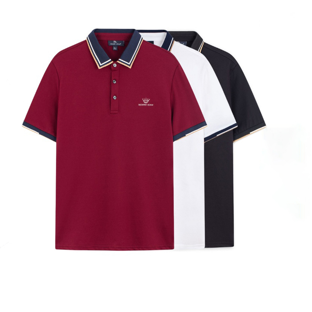 PL2  - Áo Polo Nam thêu, áo thun nam tay bo chất cotton cá sấu dày dặn thoáng mát