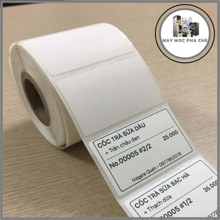 Giấy in tem trà sữa , giấy in mã vạch 3x5cm ( cuộn 1000 cái )