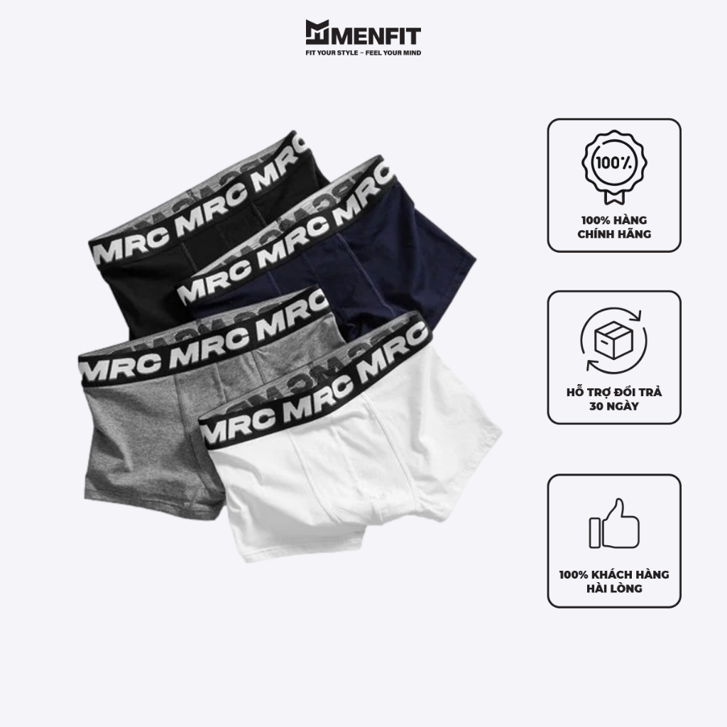 Quần lót nam Boxer MRC 2105007 chất Cotton cao cấp co giãn, thoáng khí, kháng khuẩn - MENFIT