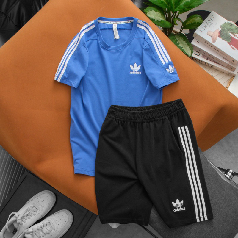 Bộ Quần Áo Thể Thao Nam Nữ Cotton Co Giãn Logo thêu , Siêu Thấm Hút , Nhiều Màu Sắc