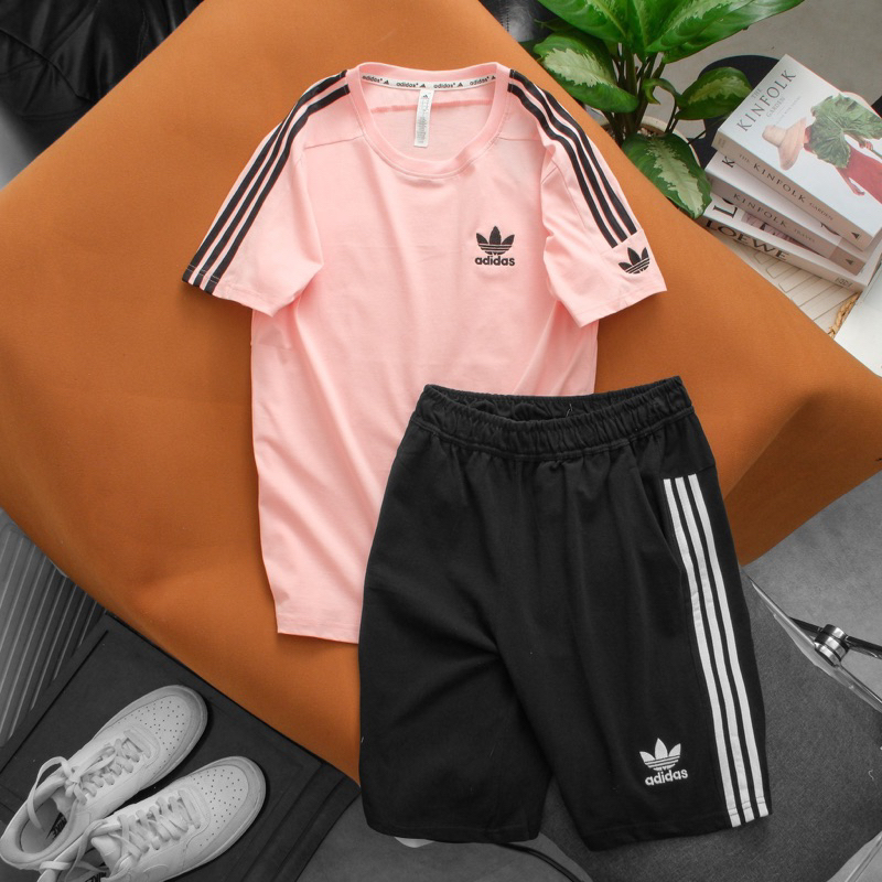 Bộ Quần Áo Thể Thao Nam Nữ Cotton Co Giãn Logo thêu , Siêu Thấm Hút , Nhiều Màu Sắc