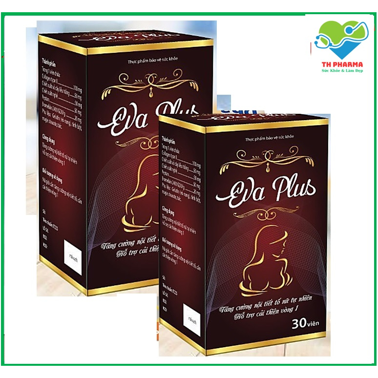 Combo 2 hộp -Tăng vòng 1 Evaplus Thành Phần hoàn Toàn Thảo Dược giúp Tăng Cường Nội Tiết Tố bốc hỏa ,sạm da, nám da,