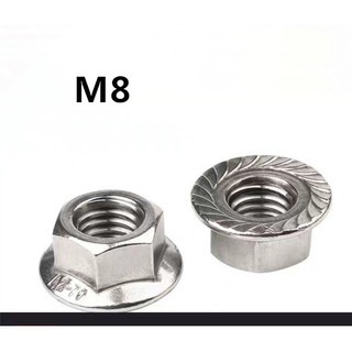 Đai ốc liền long đen DIN 6923(M8)-thép không gỉ 201(phukien303 xả hàng-có hàng sẵn)