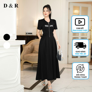 Đầm thun dây kéo bigsize dáng dài Quảng Châu cao cấp D&R Fashion D393