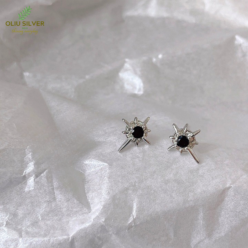 Bông Tai Bạc S925 Sao Bắc Đẩu Polaris North Star  Trẻ Trung Cá Tính | Khuyên Tai Nữ Trang Sức Bạc Thời Trang