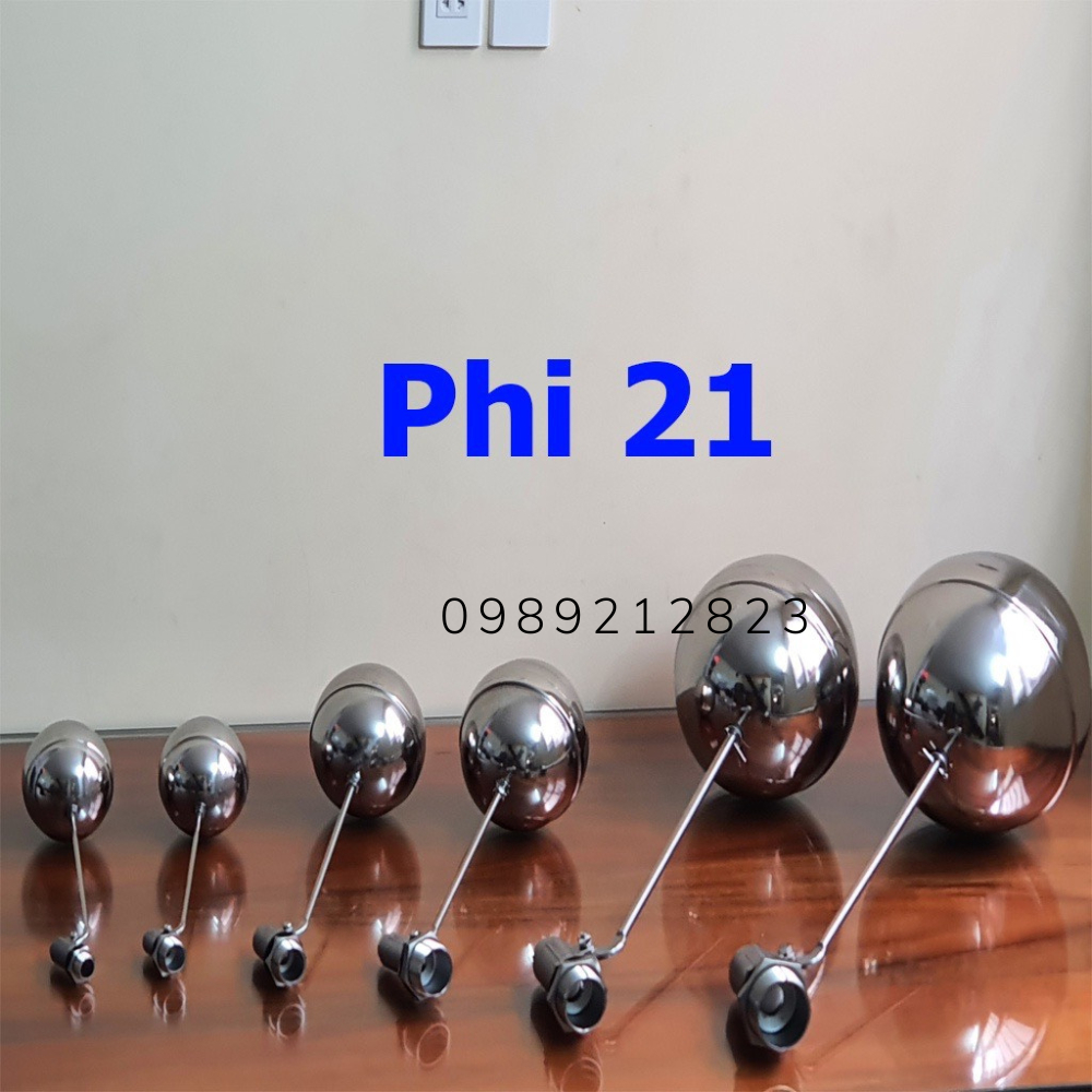Phao Bể Chứa Nước INOX(bóng có cát) Ren 21(1/2)-Ren 27(3/4)