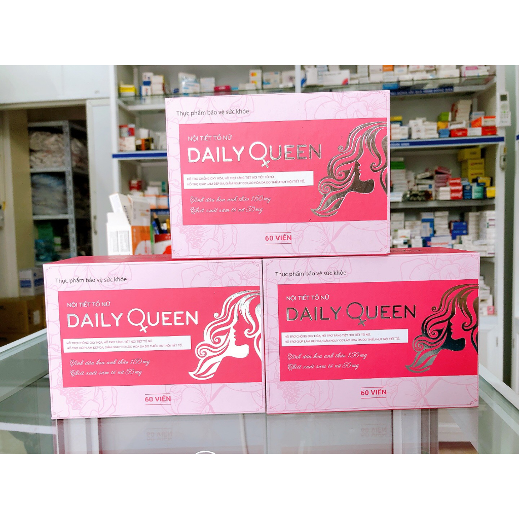 Viên uống đẹp da, cải thiện nội tiết tố nữ Daily Queen lọ 60 viên nang