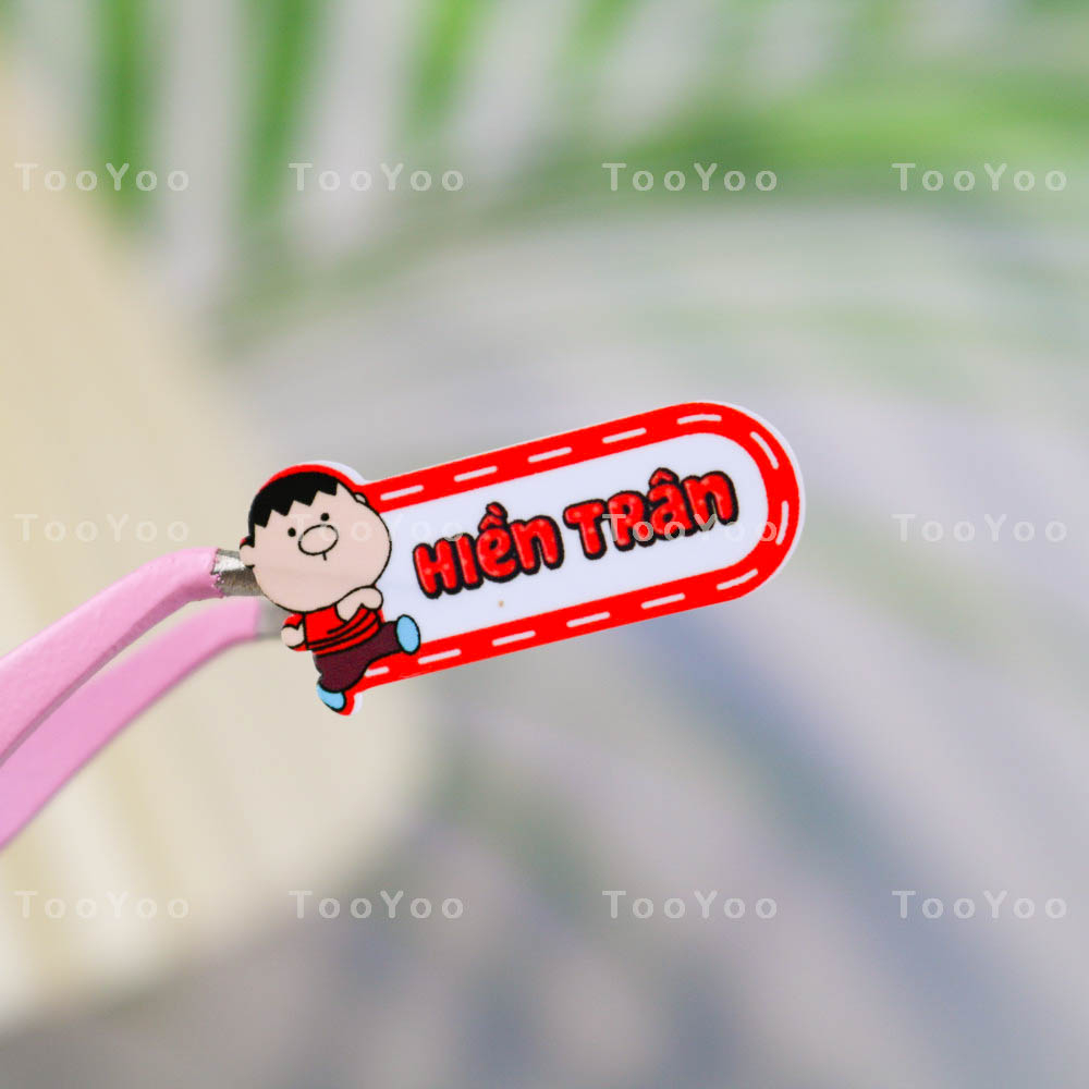 Nhãn tên Doraemon in theo yêu cầu dán đồ dùng học tập dễ thương cute TooYoo BK00274