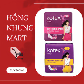 Băng vệ sinh kotex pro siêu mỏng cánh/siêu thấm không cánh 8 miếng