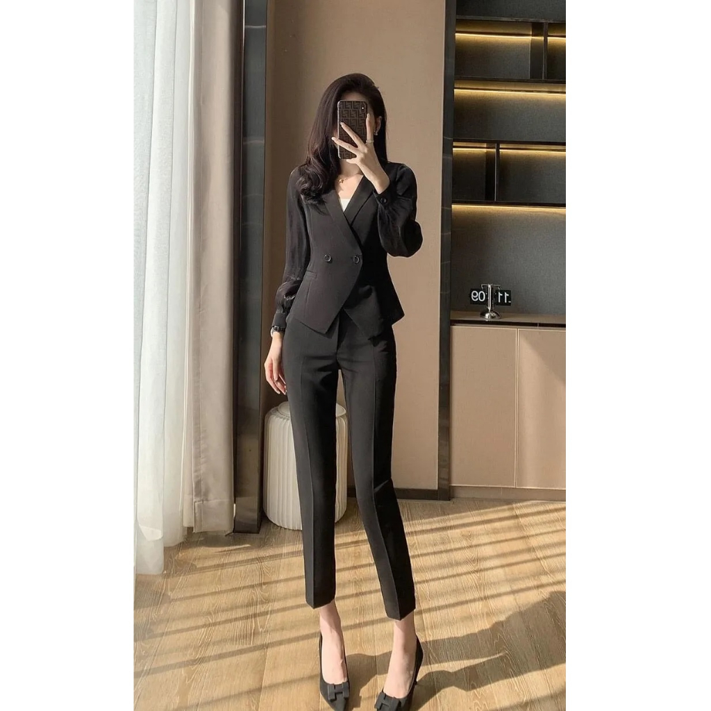 HÀNG NHẬP - SET VEST NỮ ÁO VEST CÁCH ĐIỆU VÀ QUẦN DÀI 4004