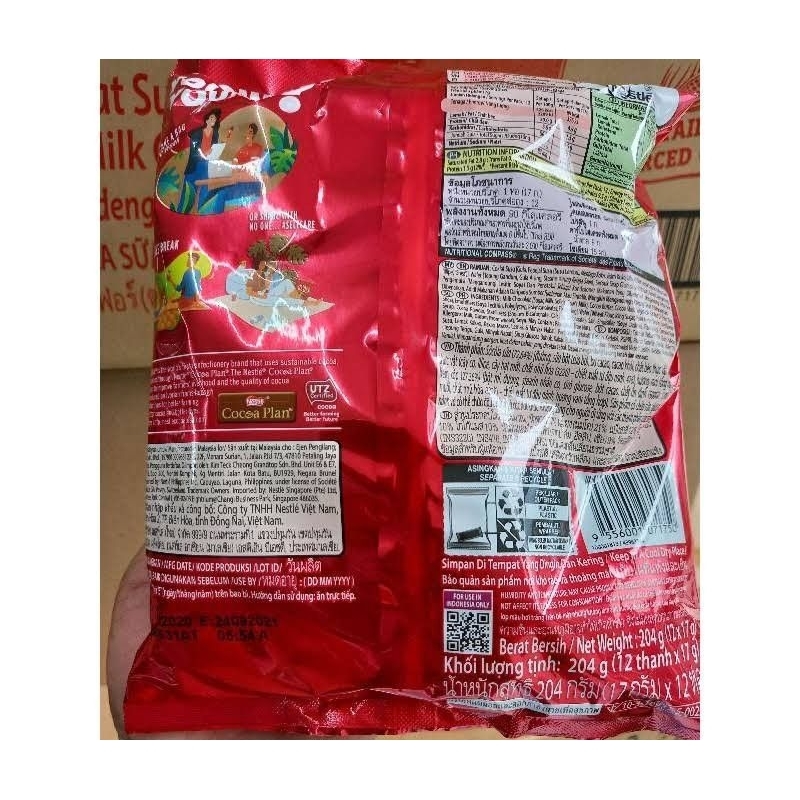 Bánh Chocolate KitKat 12 thanh 17g