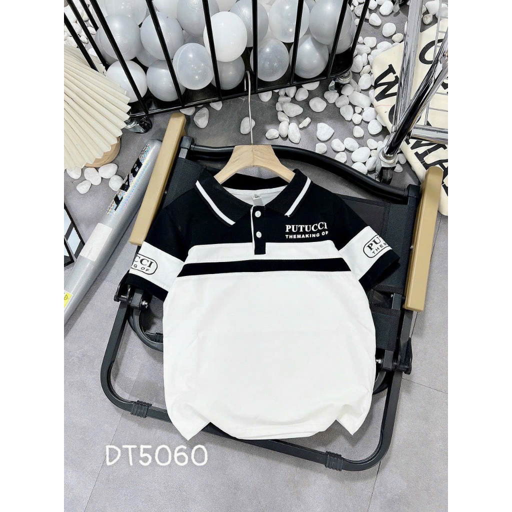 ÁO POLO PHỐI TAY BÉ TRAI HOT HIT CHO BÉ TỪ 30-40KG