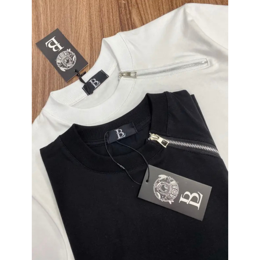 Áo Thun Trơn Khóa Cổ Bùi Đạt Chất Vải Cotton Cao Cấp