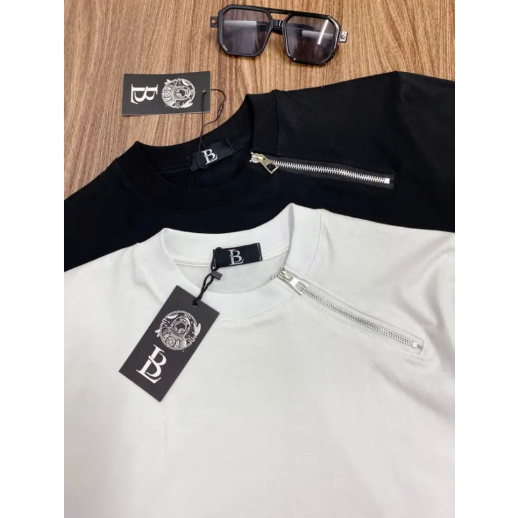 Áo Thun Trơn Khóa Cổ Bùi Đạt Chất Vải Cotton Cao Cấp