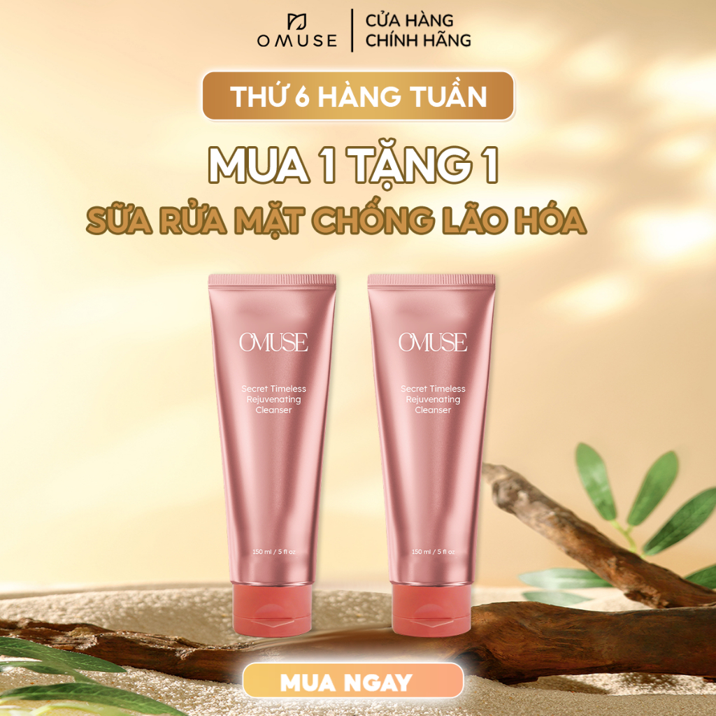 Sữa rửa mặt ngăn ngừa lão hóa da OMUSE Secret Timeless Cleanser 150ml