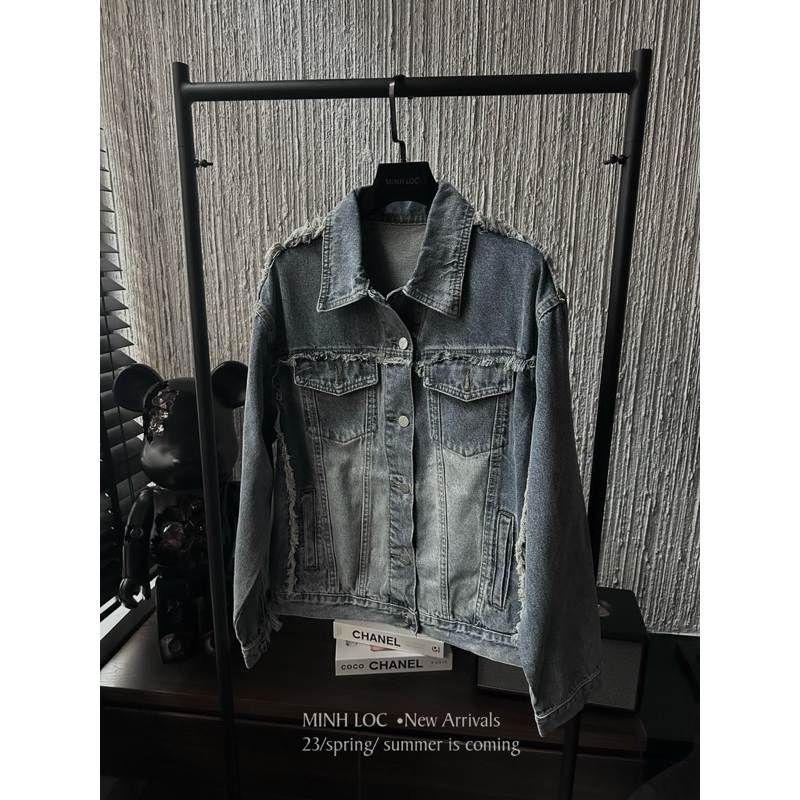 Áo khoác jean rách qcl1