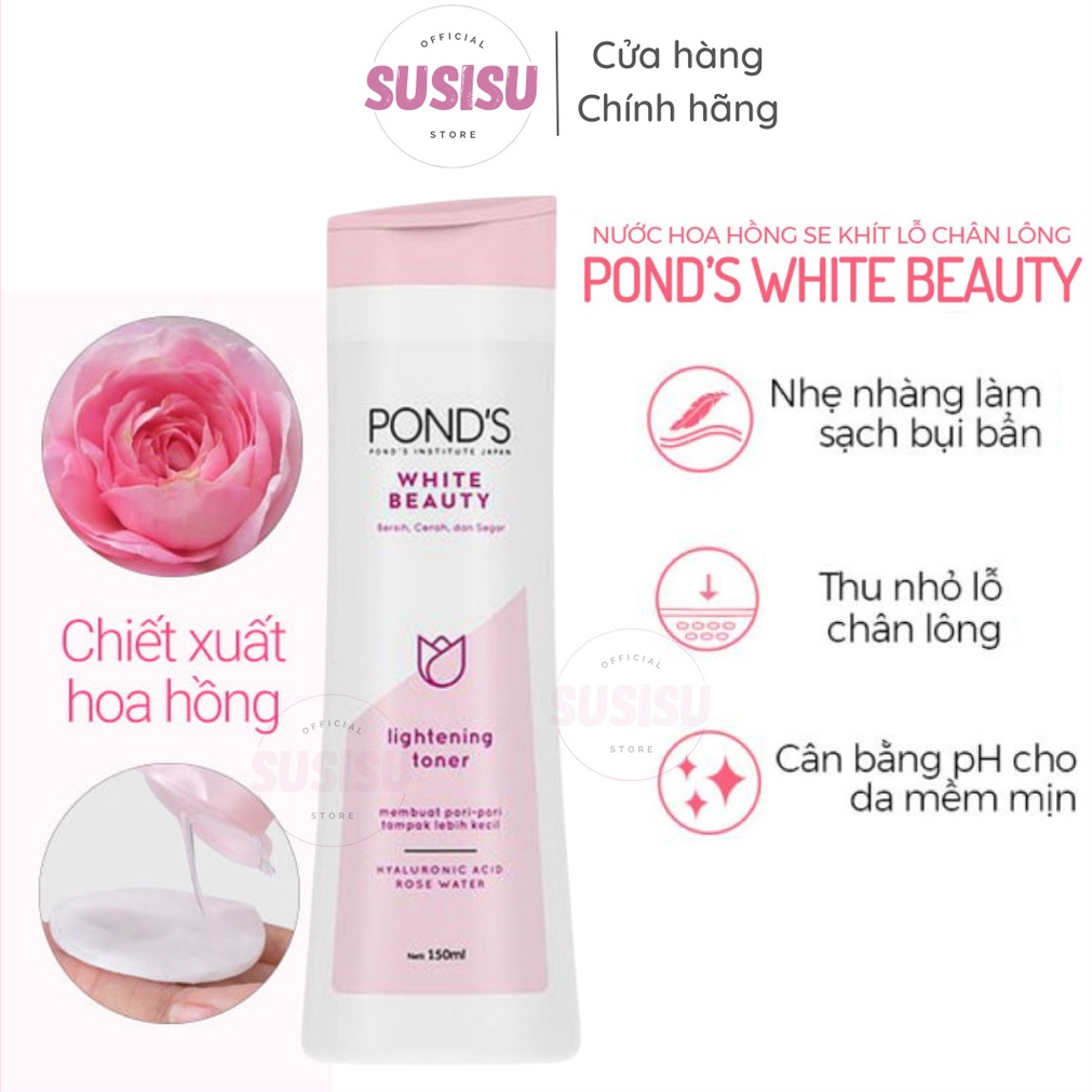 Nước hoa hồng PONDS White Beauty Lightening Toner 150ml/ Toner Pond s cân băng da