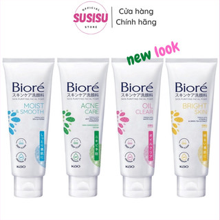 Sữa rửa mặt biore sạch mụn sạch nhờn giữ ẩm 100g/50g - srm biore hồng/xanh lá/vàng